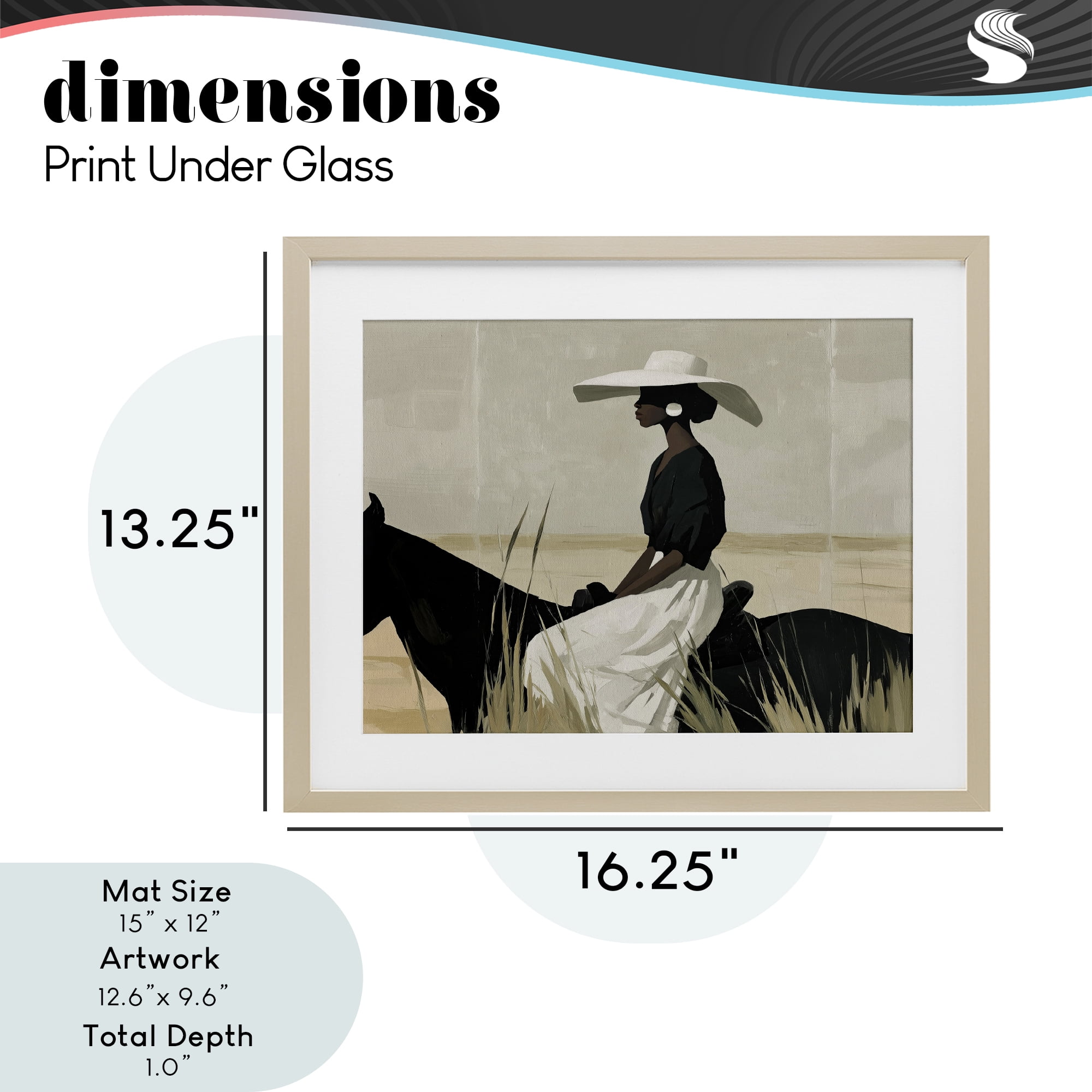 Stupell Industries Equestrian Elegance Silhouette Birch Framed Print Under Glass, design by Svetlana Aleynikova