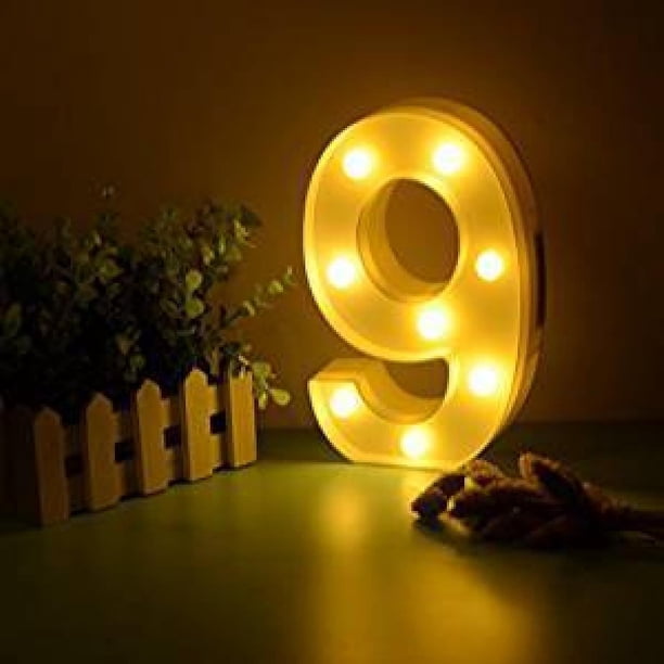 Letrero de letra de número de luz LED para luz nocturna Wedd