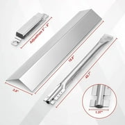 Grill Parts for Oklahoma Joe's Longhorn Combo 3-Burner Charcoal/Gas Smoker,Heat Plate Shield and Burner for Oklahoma Joes