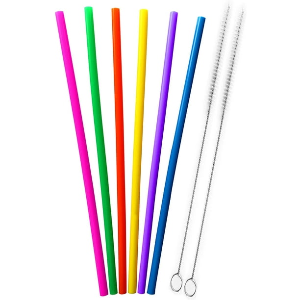 12 inch Extra Long Reusable Silicone Straight Straws for Tall Tumblers