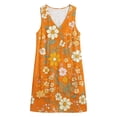 thumbnail image 4 of Levmjia Women's Summer Sleeveless V Neck Floral Print Mini Dress Casual Pocket Loose Fit A Line Swing Dress Beach Vacation Daily Wear, 4 of 7