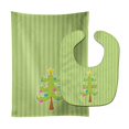 thumbnail image 1 of "Treasures Holiday Christmas Tree and Stripes - Babero para bebé y paño para eructar, multicolor, grande" Caroline's Treasures  BB8682STBU, 1 of 1
