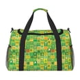 thumbnail image 1 of Fotbe St. Patrick's day Bolsa de Viaje con Estampado, Bolsa de Fin de Semana para Mujer con Compartimento para Zapatos, Bolsa de Gimnasio con Bolsillo Húmedo, 1 of 7
