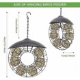 thumbnail image 2 of Comedero para pájaros, comedero para pájaros colgante, dispensador de comida para pájaros, soporte para comida para pájaros con techo, soporte metálico para bolas de grasa, recargable 25X25X7c, 2 of 5