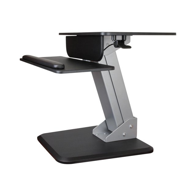 StarTech.com Convertisseur de Bureau Debout à Hauteur Réglable - Bureau Assis-Debout avec Réglage à un Doigt - Bureau Ergonomique (Bras) - Trousse de Montage (Plaque à Pince, Plateau de Clavier, Bras Pneumatique, base, Support de Plateau de Clavier, Poste de Travail, Pilier de Montage, Petits Plaquettes de Pression (Plateau de Clavier), Plaquettes de Pression Circulaires (base), Plaque Arrière (Clavier)) - pour Écran LCD / Équipement PC - Acier - Noir, Argent - Taille d'Écran : 12 Pouces-30 Pouces - Bureau - pour P/N : ARMPIVOTB, ARMPIVOTV2, LTRISERP, MONSTADJD