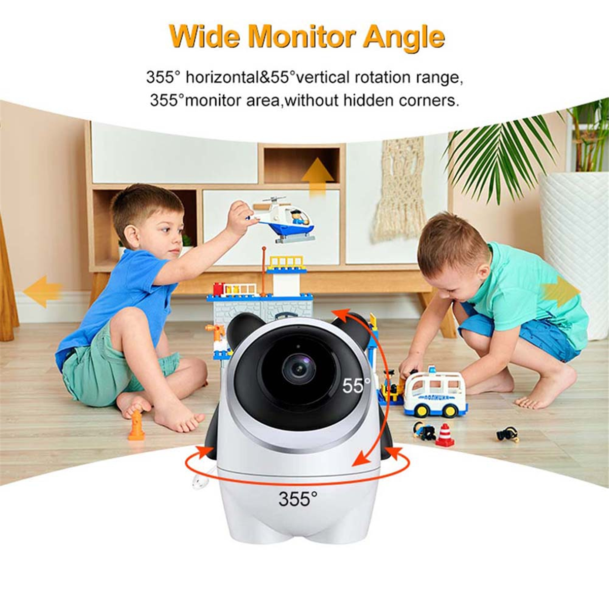 4.3 Inch Baby Monitor 2.4Ghz Wifi Remote Audio Two-Way Voice Night Vision Wireless Security Baby Monitoring US Plug