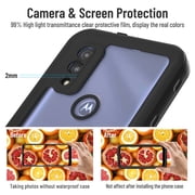 Shellbox for Moto G Pure 2021 Case, Waterproof Dustproof Case Built-in Screen Protector, Full Body Shockproof Protective Cover for MOTO G Pure 2021 6.5 inch (Black)