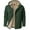 Green, variant on Honeeladyy Men's Fleece Extra Thick Stand Collar Long Sleeve Hooded Drawstring Pocket Button Open And Close Coat Mens Winter Coats