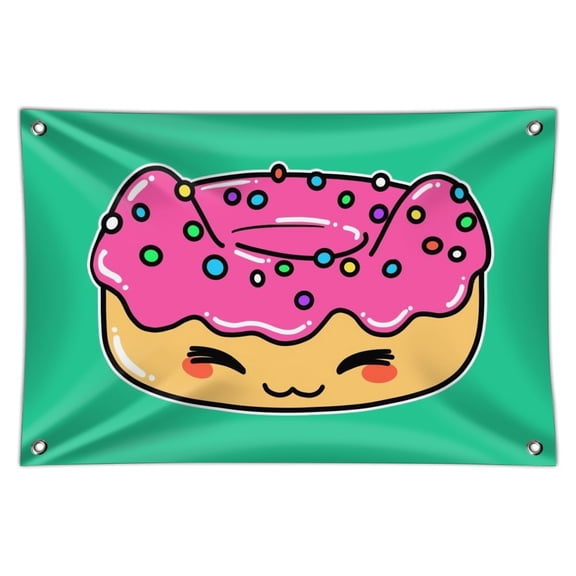 Cute Kawaii Cat Donut Home Business Office Sign