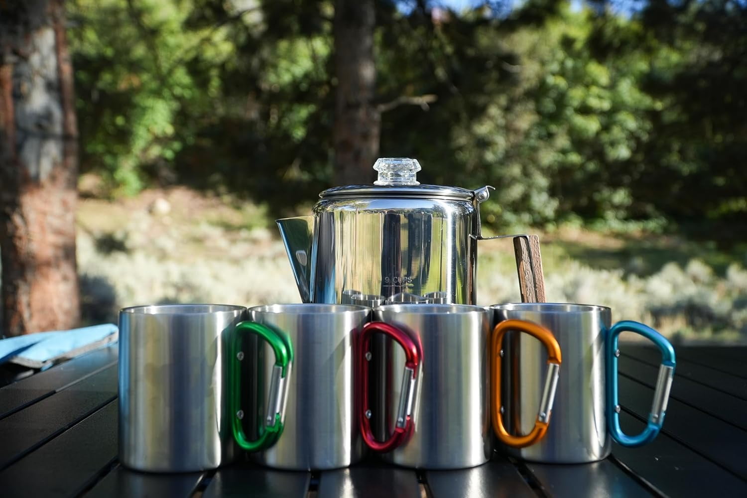 Alpine Mountain Gear Stainless Steel Coffee Mugs Set for Home