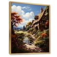thumbnail image 2 of Designart "England Countryside Cottageengland horizon" England Floater Framed Canvas Wall Art, 2 of 7