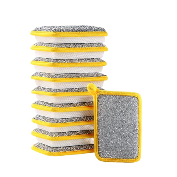 Inteprter Esponja de cocina, esponja, poder de limpieza de la cocina, adecuada para todos los 10 piezas de esponja adecuada para cepillar Utensilios de cocina