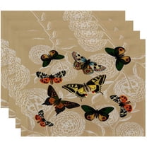 Simply Daisy 18" x 14" Antique Butterflies and Flowers Animal Print Placemat