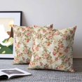 thumbnail image 2 of Pillow Covers 24x24 Set of 2, Pink Rose Fall Throw Pillow Covers Decorative Couch Cushion Cover, Thanksgiving Vintage Pastoral Floral Microfiber Soft Square Pillowcases for Bedroom Living Room Sofa, 2 of 9