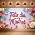 thumbnail image 5 of Floral Design Happy Mother's Day Butterfly Banner Spring Theme for Celebrations Home Decoration Gift, 5 of 5