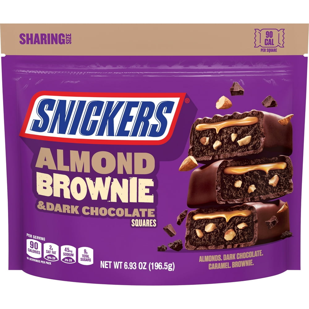 Snickers Dark Chocolate Almond Brownie Chocolate Candy Fun Size 6