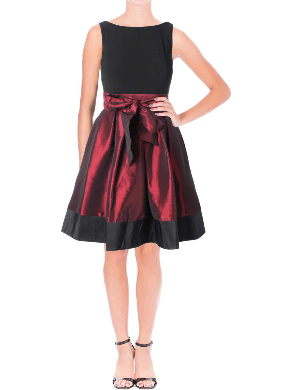 SL Fashions - SL Fashions Womens Taffeta Knee-Length Cocktail Dress Black 16 - Walmart.com