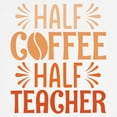 thumbnail image 3 of CafePress - Half Coffee Half Teacher Kids Baseball T Shirt - Kids Cotton Baseball Jersey, 3/4 Sleeve Shirt, 3 of 4