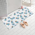 thumbnail image 2 of Dinosaur and Skateboard White Pattern Non Slip Microfiber Bathroom Rugs, Soft Rubber Backing Bath Mats for Bathroom Floor Tub and Shower,24"x60", 2 of 5