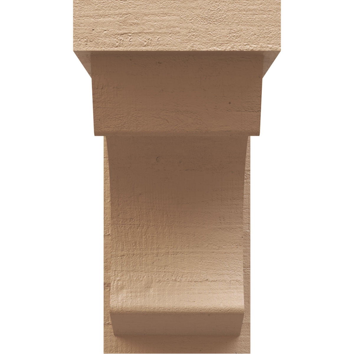 7"W x 14"D x 14"H Classic Emerson Rough Cedar Woodgrain TimberThane Corbel, Primed Tan
