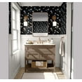 thumbnail image 2 of S4sassy Self-Stick Decorative Wallpaper, Artistic Bloom Print Wall Paper, Vinyl Waterproof Contact Paper, Black, 25"x60" Removable Renter Friendly Wall Covering For Bedroom, Livingroom, Dining room, 2 of 9