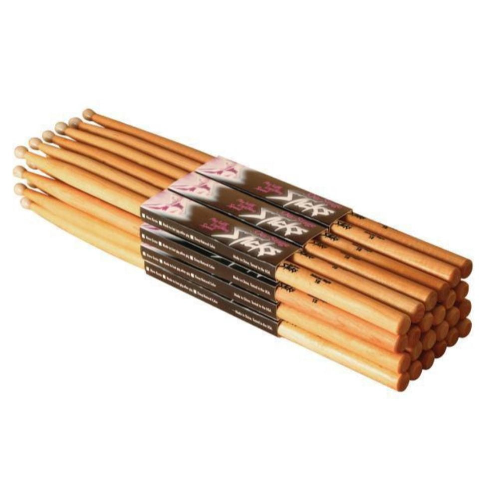American Hickory Drum Sticks (5B, Wood Tip, 12pr)