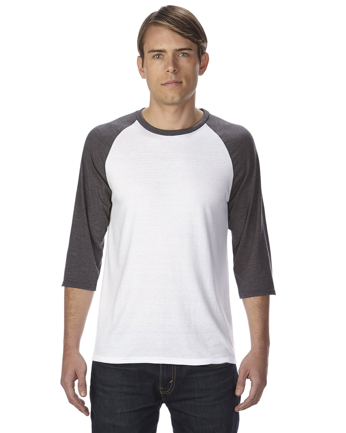 Anvil Unisex Two Tone Tri-Blend 3/4 Sleeve Raglan T-Shirt