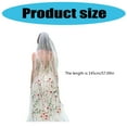 thumbnail image 5 of Wildflower Embroidery Bridal Veils Long Wedding Headwear Photography Accessory, 5 of 7