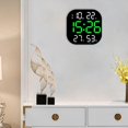 thumbnail image 1 of Reloj de pared digital moderno Macarena Temperatura Mes Fecha Pantalla Relojes LED USB Verde, 1 of 8