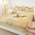 thumbnail image 3 of Feelyou Wildlife Duck Teens Twin Sheet Sets, Rustic Animal Hunting Twin Fitted Sheet, Farmhouse Theme Flat Sheet, Lightweight Room Decor, 3 Pieces, 3 of 7