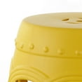 thumbnail image 6 of JONATHAN Y Lucky Coins 16" Chinese Ceramic Drum Garden Stool, Matte Yellow, 6 of 10