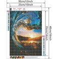 thumbnail image 2 of Pintura de diamantes de sol de mar (30*40), Kit de punto de cruz bordado de pintura de diamantes de imitación 5D DIY decoración de diamantes pegados, 2 of 5