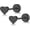 Heart-Black, variant on Women Flat Back Heart Earrings Non-Nickel Star Earrings Titanium Hypoallergenic Cartilage Moon Earrings Stud for Sensitive Ears Simple Classic 5mm Flat Stud Earring