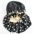 thumbnail image 2 of Satin Bonnet Children‘s Sleeping Cap Soft Night Adjustable Double Sleep Cap, 2 of 4