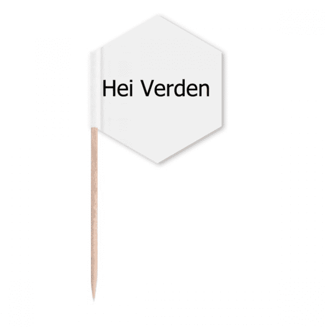 Hello World Norwegian Language Toothpick Flags Cupcake Picks Party Celebration