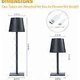 thumbnail image 3 of Wireless Table Lamps, 3 Color Stepless Dimming, 4000mAh Rechargeable Battery LED Desk Lamp for Bedroom/Couples(Black), 3 of 4
