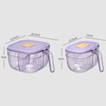 thumbnail image 6 of Ludlz 1 Set Salt Storage Box Transparent with Lid Handle Good Sealing Food Grade Dust-proof Two/Four Compartments Smooth Edge Sugar Container with Spoon Kitchen Gadgets, 6 of 8