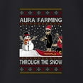thumbnail image 3 of Wild Bobby Aura Farming Through The Snow Meme Unisex Sweater | Holiday Crewneck Sweatshirt, 3 of 5