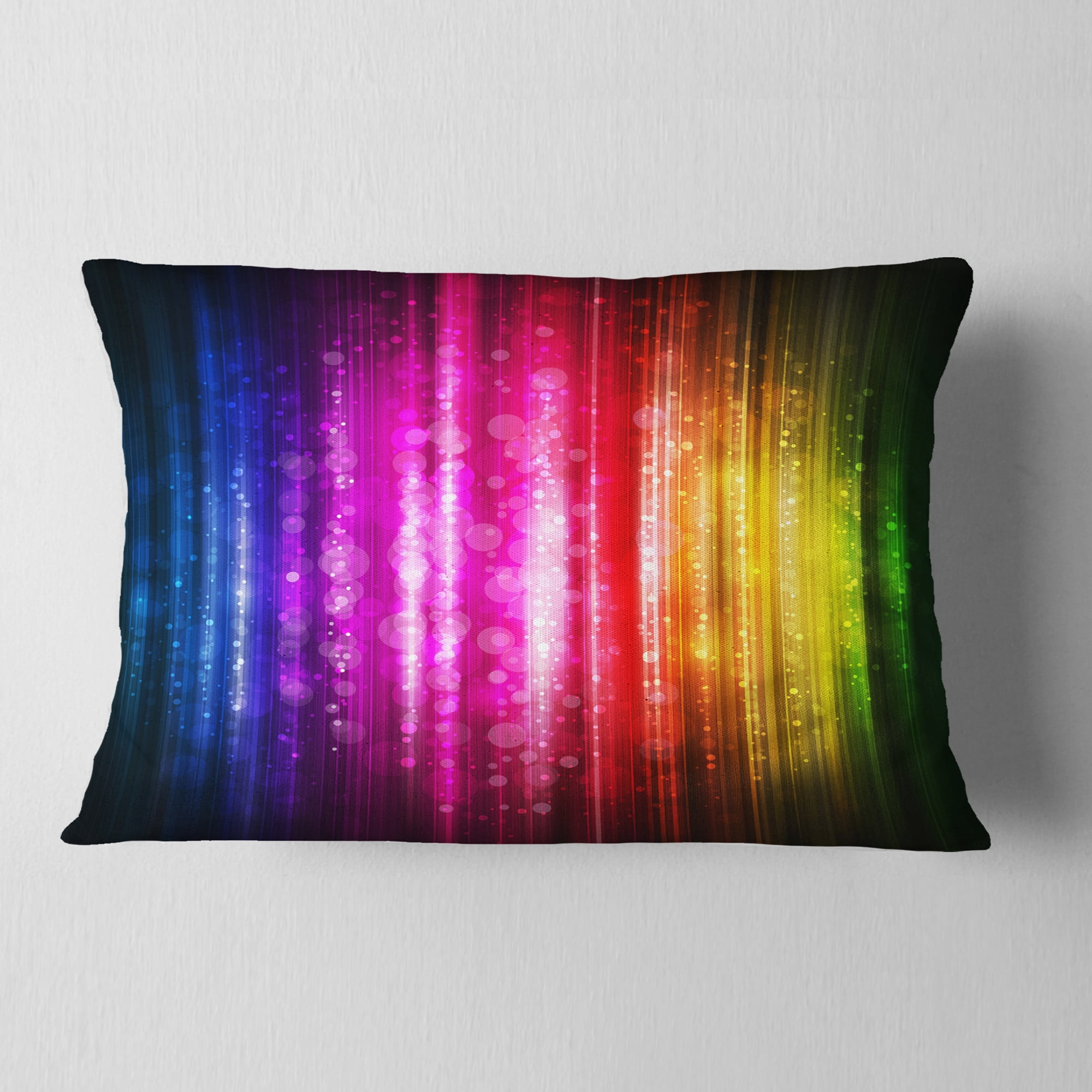 Designart Glowing Background - Abstract Throw Pillow - 12x20