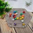 thumbnail image 5 of Visland Dice Tray PU Leather Dice Trays Folding Hexagon Dice Holder Tray for Dice Games Like RPG, DND and Other Table Games, 5 of 7