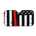 thumbnail image 6 of Lsque Firefighters USA Flag Car Windshield Sun Shade | Accordion Folding Style Auto Shade for Car Truck SUV Van | Blocks UV Rays Sun Visor Protector | Medium, 6 of 7