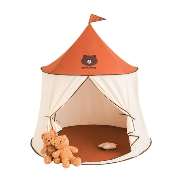 Castillo de tipi de juegos indio interior, regalo de cumpleaños, carpa de juego para niños, tienda de carpas de príncipe para parques carnavales Oso
