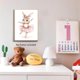 thumbnail image 5 of - Pósteres de guardería para bebé, deción de pared, lona para guardería, juego de 3, lindos estampados de conejo rosa para niños y niñas, habitación de niños, recámara, deción del hogar,, 5 of 5