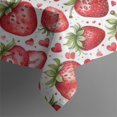 thumbnail image 5 of Red Strawberry Plants Fruit Heart Square Tablecloth,Waterproof Square Table Cover,Wipeable Spillproof Washable Table Cover for Home Kitchen Party Decor 60"x60"(152x152cm), 5 of 6