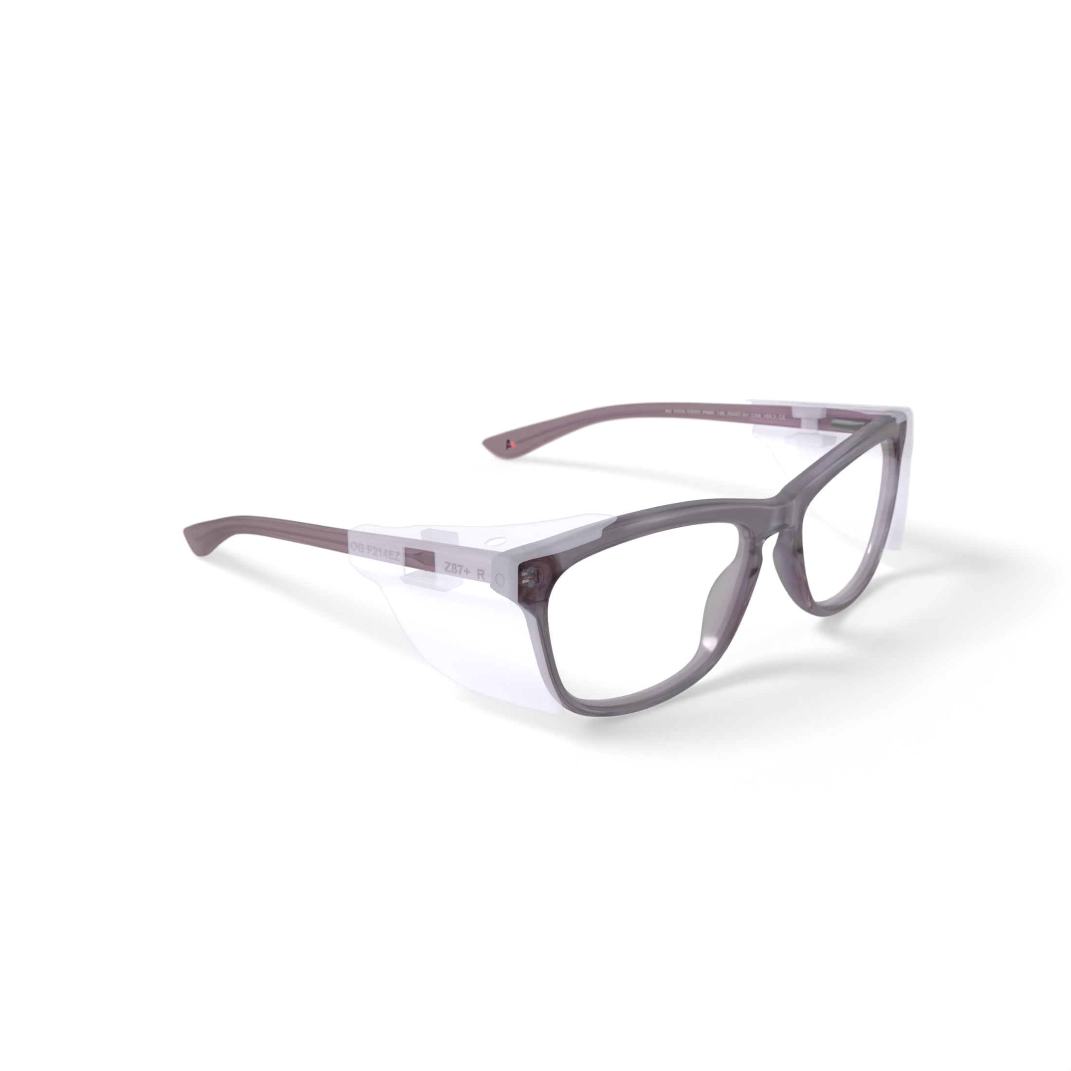 Hilco Vision A2 F214 Prescription Safety Glasses, Crystal Pink, OSHA Compliant ANSI Z87.1
