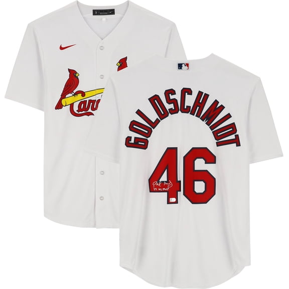 Paul Goldschmidt St. Louis Cardinals White Replica Jersey with "22 NL MVP" Inscription - Fanatics Authentic Certified