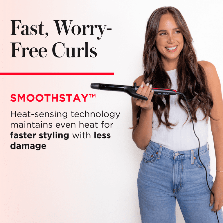 Revlon SmoothStay 1" Coconut Oil-Infused Curling Iron, Black