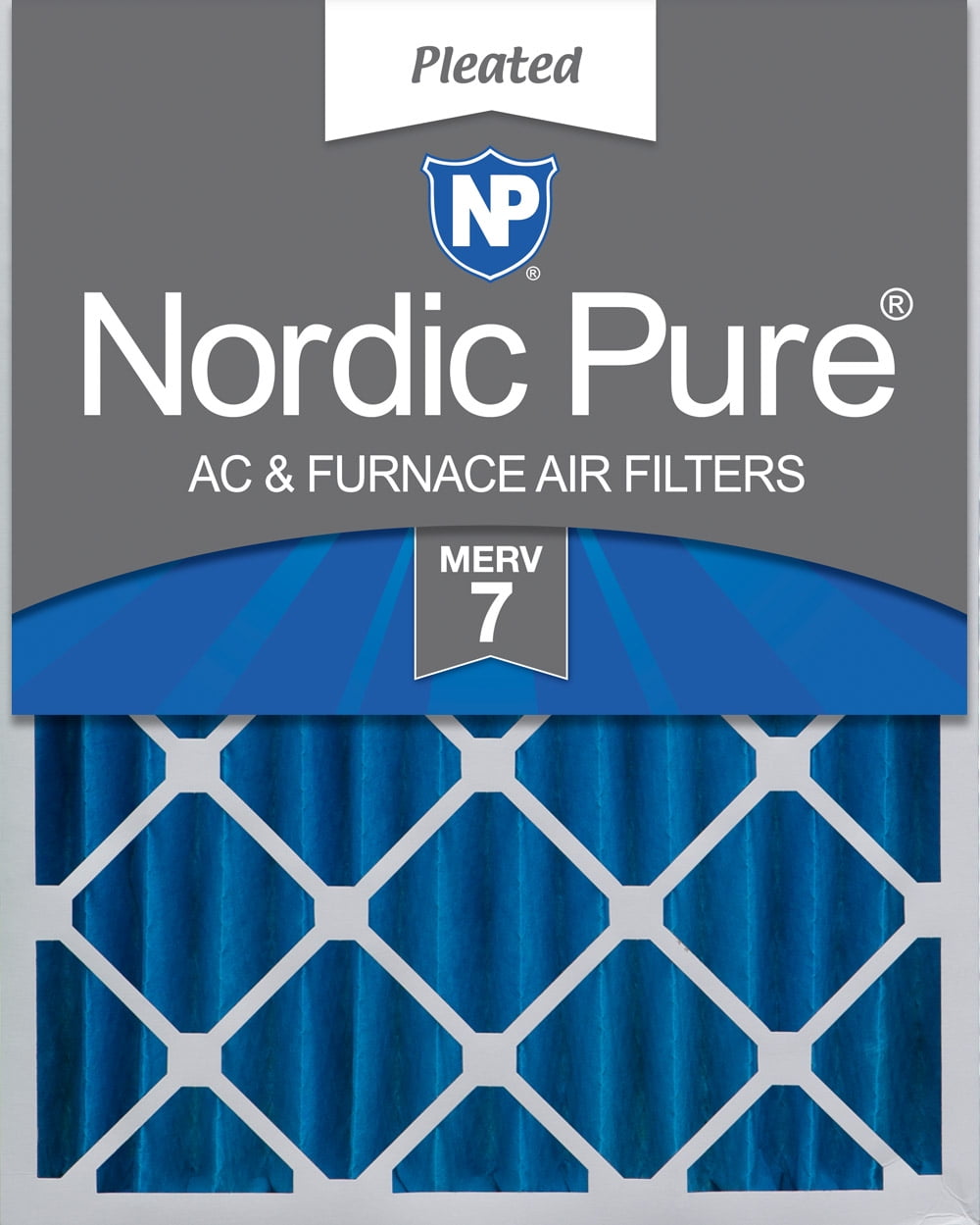 Nordic Pure 14x24x1 MERV 8 Pleated AC Furnace Air Filters 3 Pack