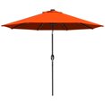 thumbnail image 1 of Parasol de Patio Solaire à DEL de 9 Pi, Pare-Soleil Rond Orange avec 24 Lumières, Auvent Inclinable et Manivelle, Cadre en Acier Résistant à la Rouille pour Cour Arrière, Jardin, Piscine, Plage et Balcon, 1 of 7