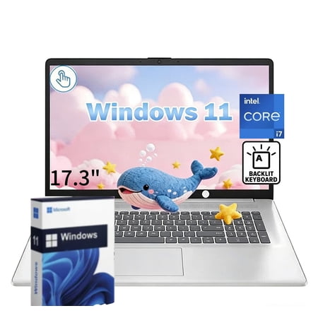 New HP High-Performance 17.3" HD Touchscreen Laptop,Intel Core i7-1355U,32GB RAM,1TB SSD,Intel Iris Xe Graphics,Webcam,HDMI,Wi-Fi 5 ,Bluetooth 5, Windows 11 Pro,Silver